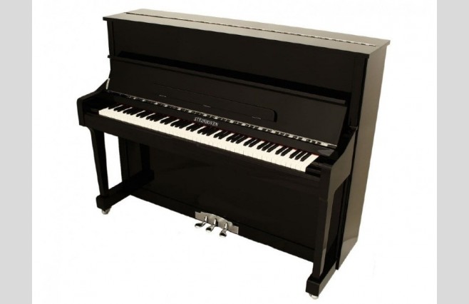 Steinhoven SU131 Polished Mahogany Upright Piano All Inclusive Package - Image 1